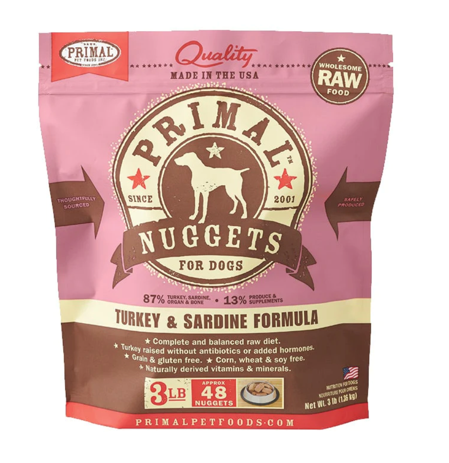 Primal - Canine - Nuggets - Turkey & Sardine