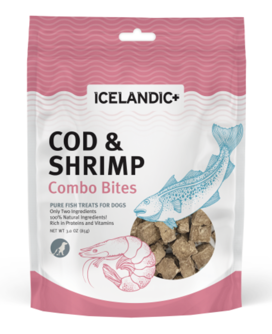 Icelandic+ Dog Cod & Shrimp Combo Bites 3 oz