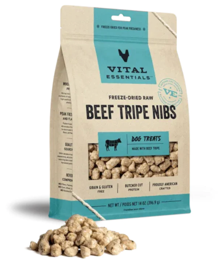 Vital Essentials - Dog GF Freeze Dried Food - Beef Tripe Nibblers