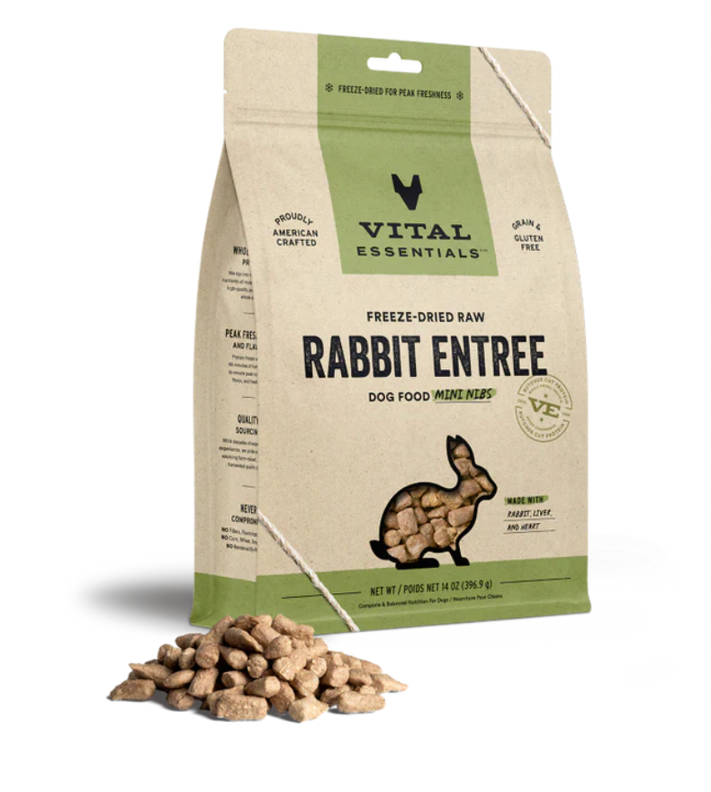 Vital Essentials - Freeze Dried Rabbit Mini Nibs for Dogs