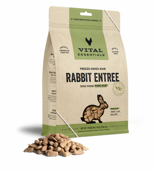 Vital Essentials - Freeze Dried Rabbit Mini Nibs for Dogs