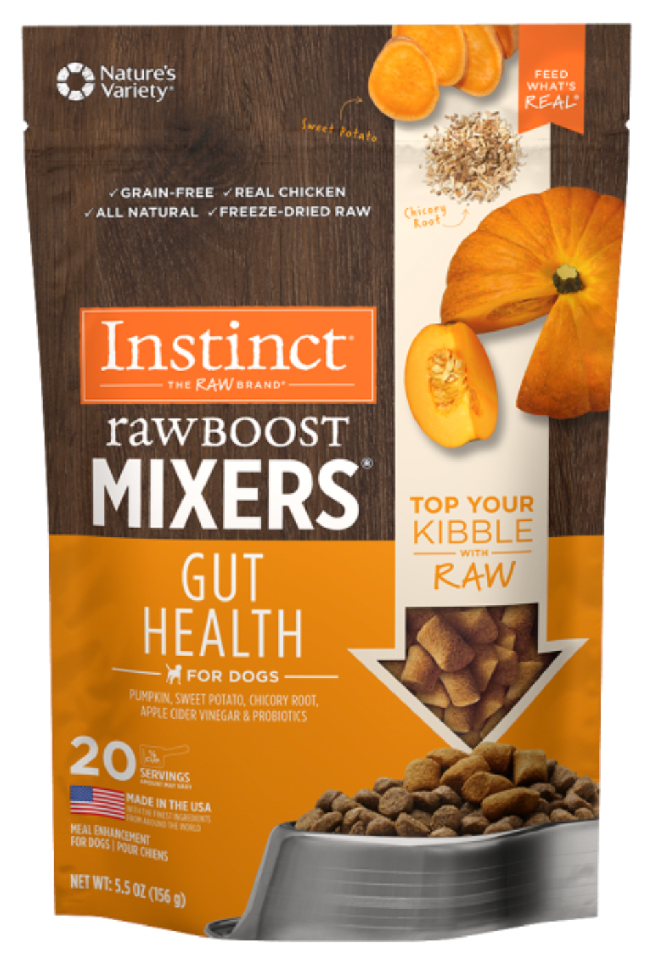 Instinct Dog Raw Boost FD Mixers Gut Health