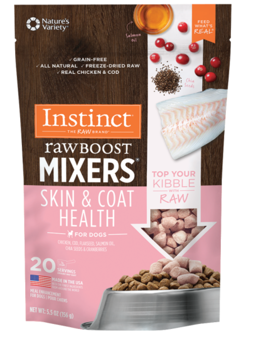 Instinct Dog Raw Boost FD Mixers Skin & Coat