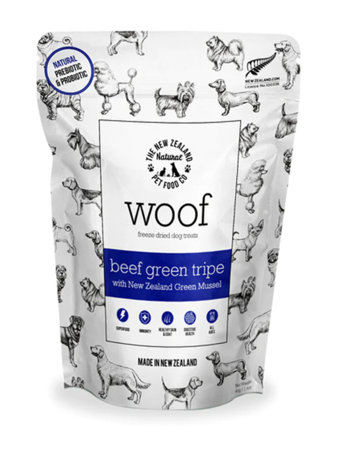 Woof -Dog -  Beef Green Tripe