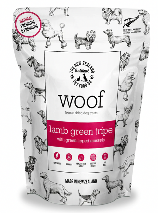 Woof  -  Dog - Freeze Dried - Lamb Green Tripe