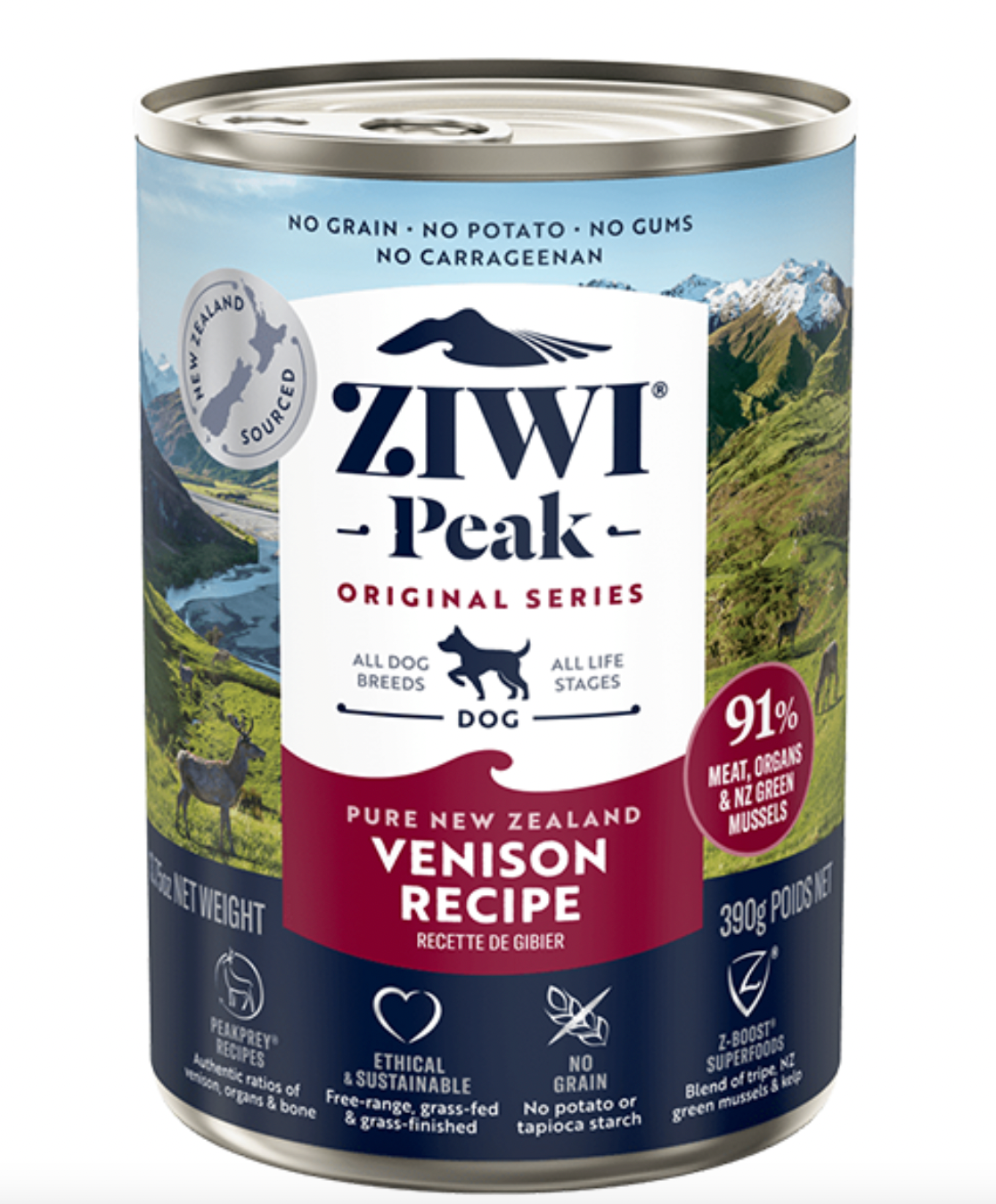 ZIWI Peak Dog Venison 12/13.75 oz