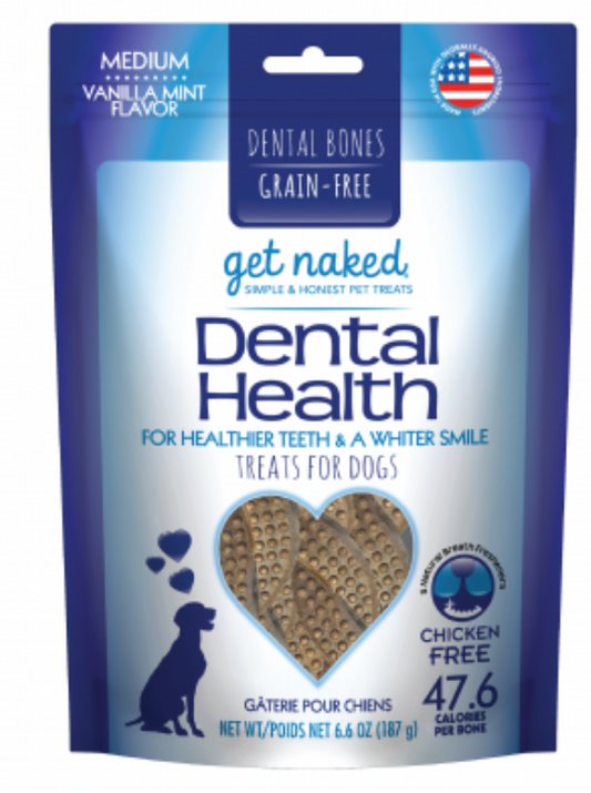 GET NAKED DENTAL HEALTH BONES VANILLA MINT MED 6OZ/187G