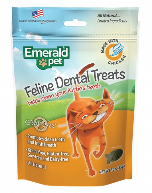 Emerald Pet - Cat - Cat Dental Treat - Chicken - 3 oz