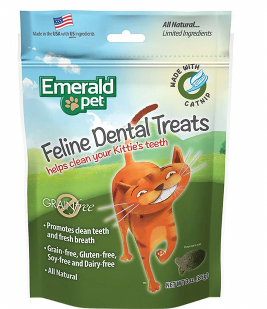 Emerald Pet - Cat - Cat Dental Treat - Catnip - 3 oz